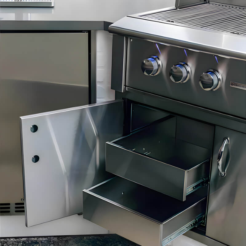 TrueFlame 36 Inch Two Drawer Dry Storage and Access Door Combo - TF-DP-36AC