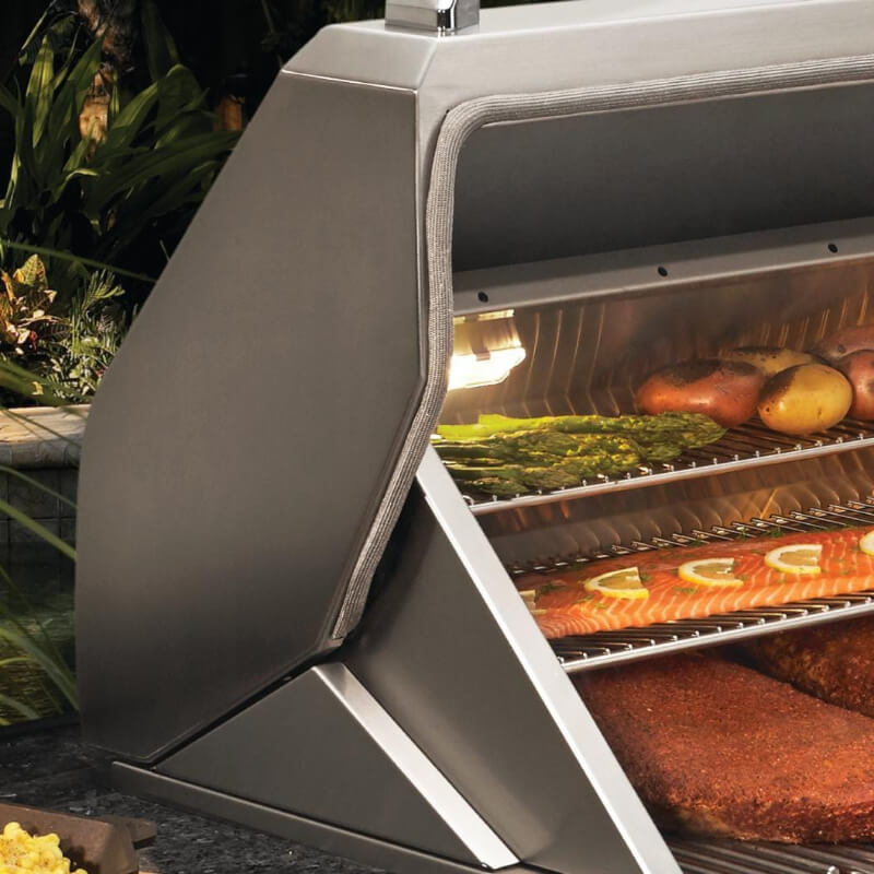 Twin Eagles Wi-Fi Controlled 36-Inch Stainless Steel Pellet Grill and Smoker On Deluxe Cart