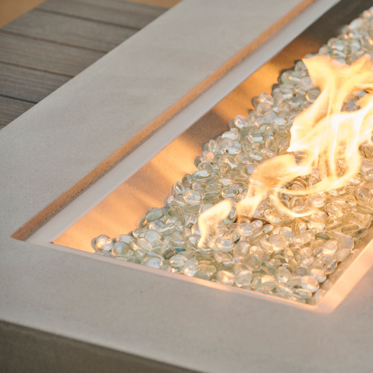 The Outdoor GreatRoom Uptown Linear Gas Fire Pit Table