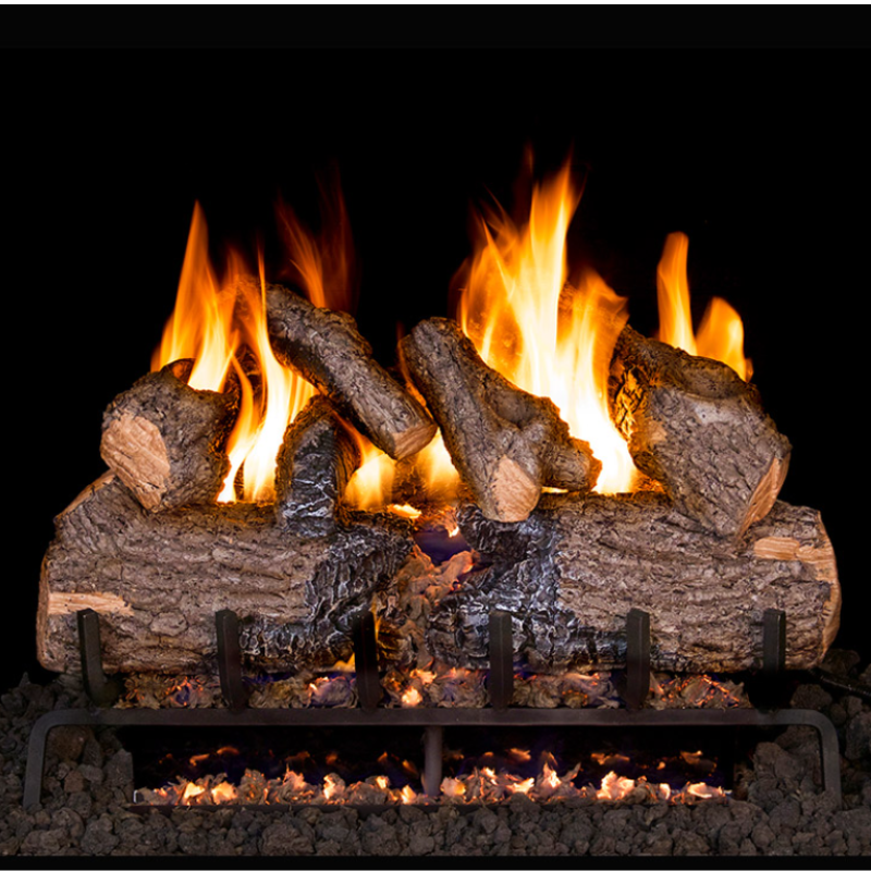 Real Fyre Charred Oak Gas Log Set with 3-Tiered G31 Burner System