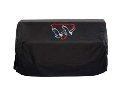 Twin Eagles 13″ vinyl cover for built-in TESB side burner in black with embroidered Twin Eagles logo, designed for outdoor grill protection.
