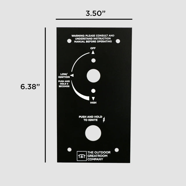 The Outdoor GreatRoom Crystal Fire Plus Control Panel - 6.38" x 3.5"