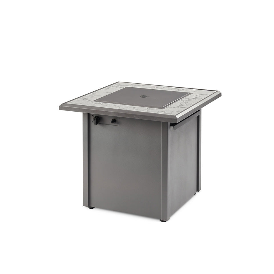 Vaughn Aluminum Square Gas Fire Pit Table