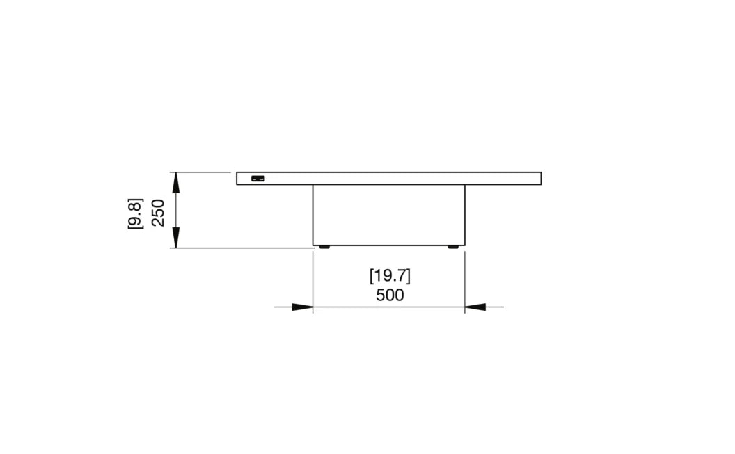 EcoSmart Fire Vertigo 40 Fire Pit Table - Natural - Black Ethanol Burner