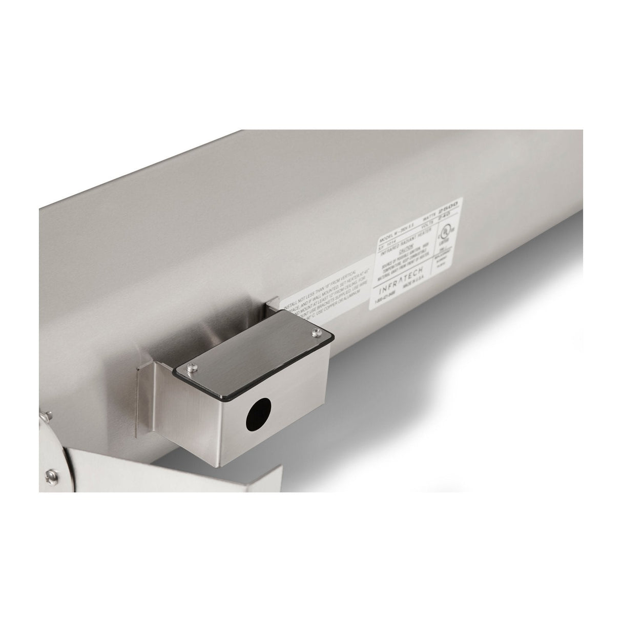 Infratech W-Series 33-Inch Single Element 240 Volt, 1500 Watt, 6.3 Amp Outdoor Heater in Stainless Steel - W1524SS