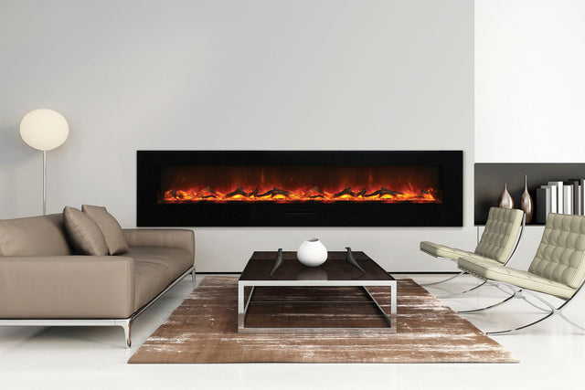 Amantii 100 inch flush mount electric fireplace - installed