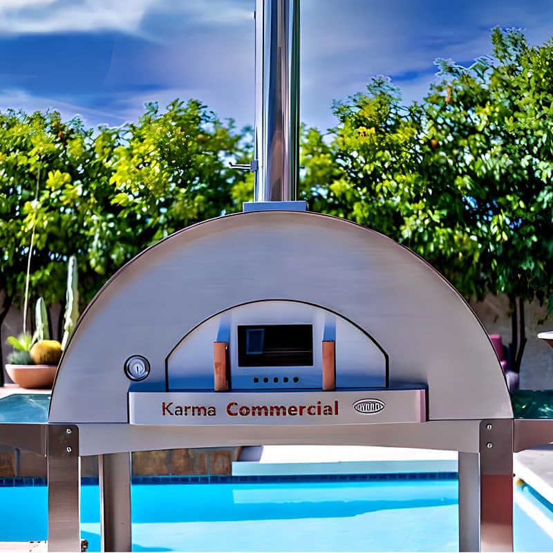 WPPO Karma 55 Inch Commercial Stainless Steel Wood Fired Pizza Oven - WKK-04COM-2