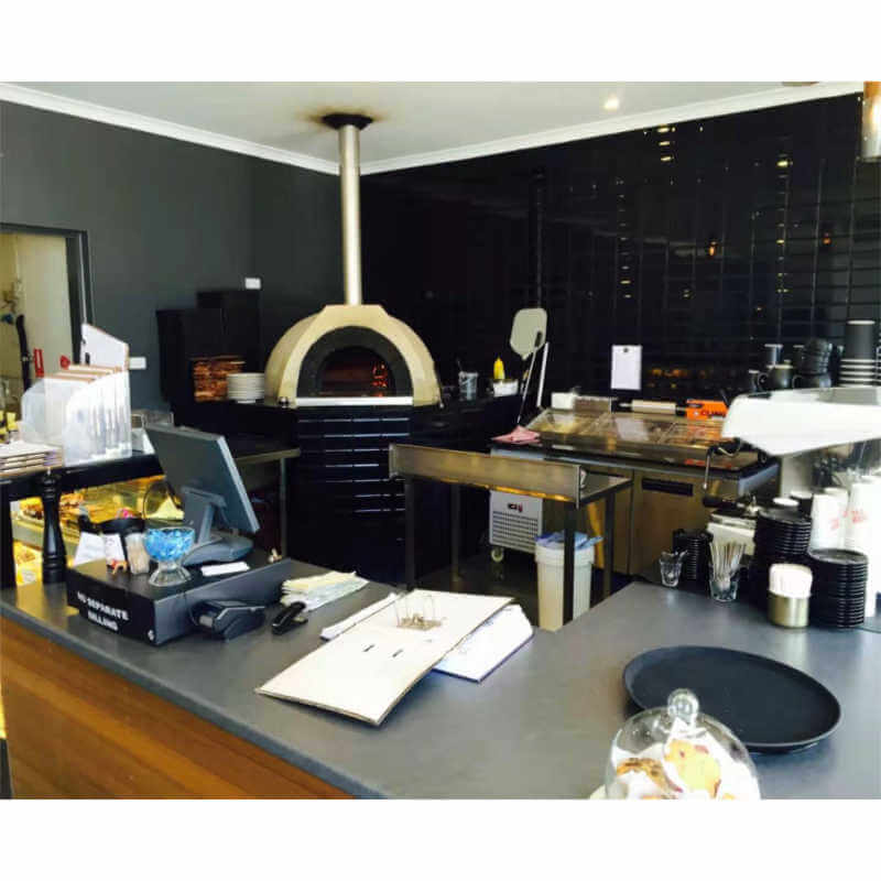 WPPO DIY Wood Fired Oven with SS Flue, Black Door WDIY-AD100