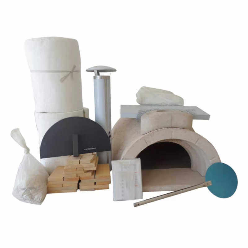 WPPO DIY Wood Fired Oven with SS Flue, Black Door WDIY-AD70