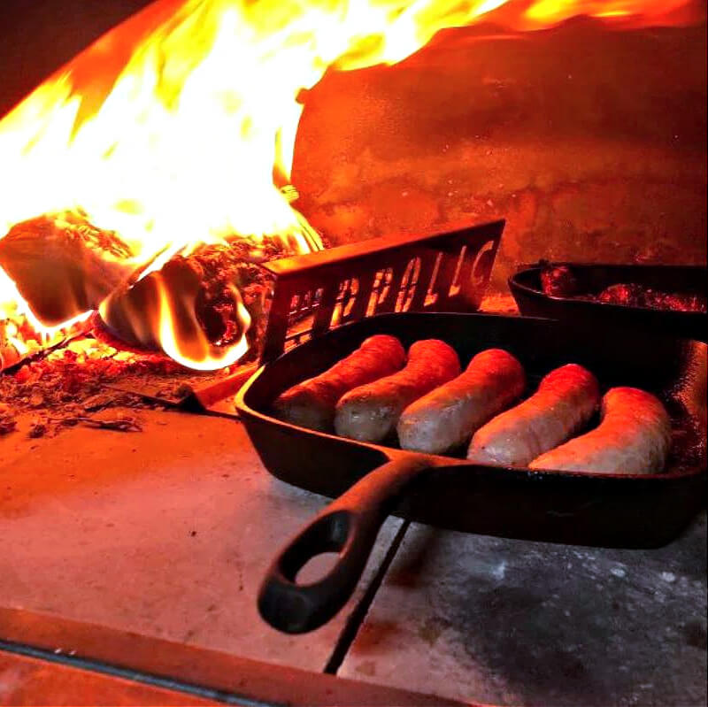 WPPO Karma 25 Inch Black Wood Fired Pizza Oven with Black Cart - WKK-01S-WS-Black