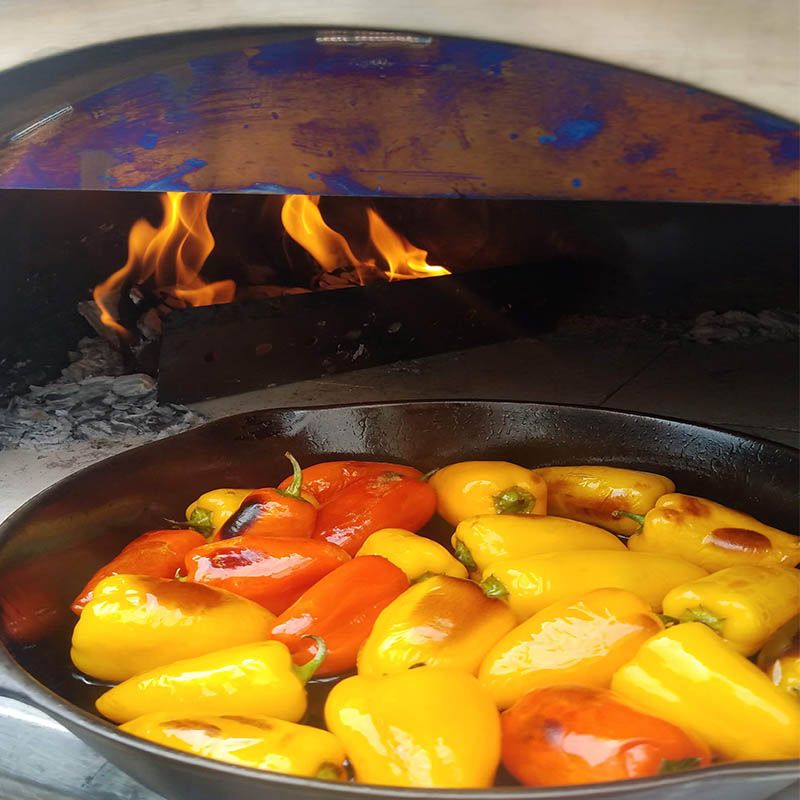 WPPO Karma 55 Inch Wood Fired Pizza Oven w/ Cart