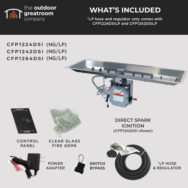 Crystal Fire Plus Linear Gas Burner