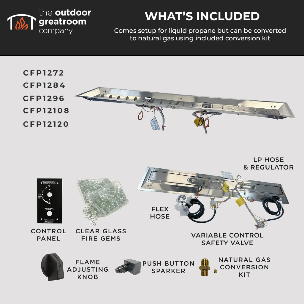 Crystal Fire Plus Linear Gas Burner