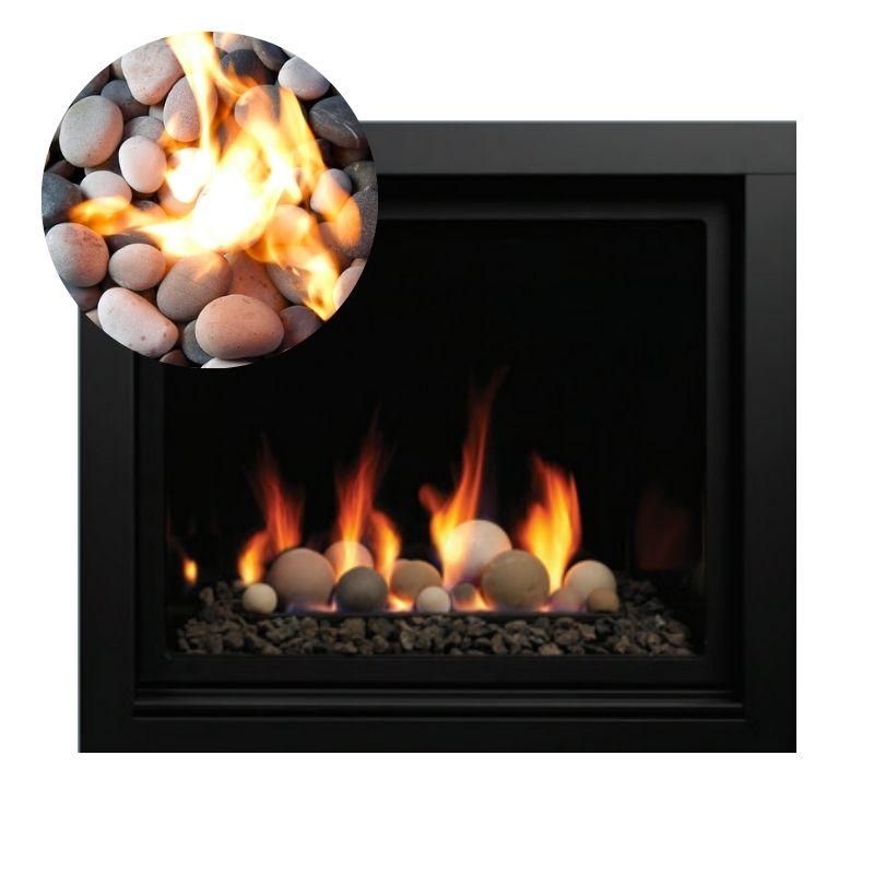 Media Options for Kingsman ZCV34 Direct Vent Gas Fireplace
