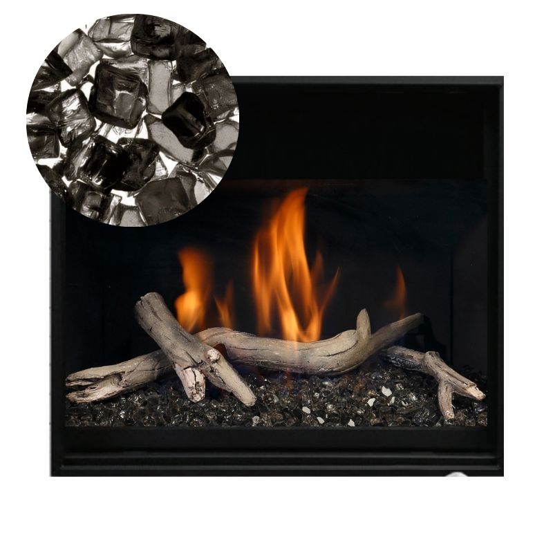 Media Options for Kingsman ZCV34 Direct Vent Gas Fireplace