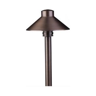 Lumien Brass Path Light, Drop In, 18" Riser with Cap