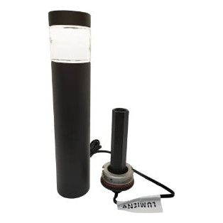 Lumien Bronze Aluminum Flat Top Bollard, Modular (Micro Module Not Included)
