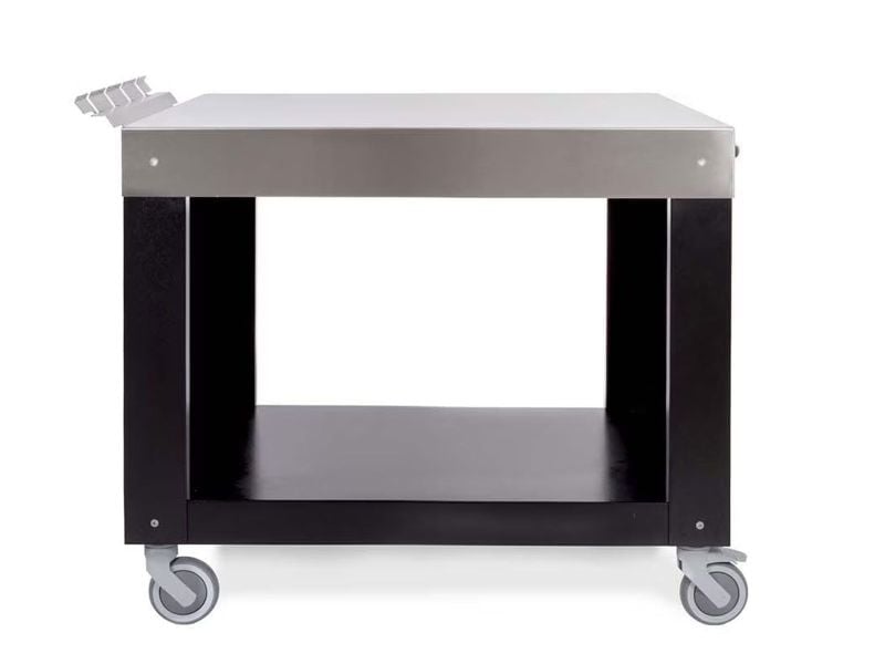 Alfa 28-Inch Stainless Steel Multi-Functional Base & Prep Station - Silver Black
