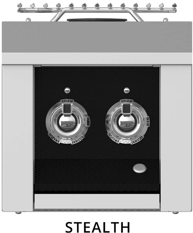 Aspire by Hestan AEB122 double side burner shown in Stealth black
