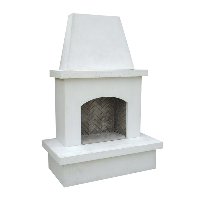 American Fyre Designs Contractor's Model Outdoor Fireplace - White Concrete