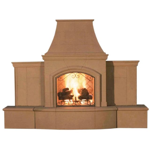 American Fyre Designs Grand Phoenix Outdoor Fireplace - Cafe Blanco