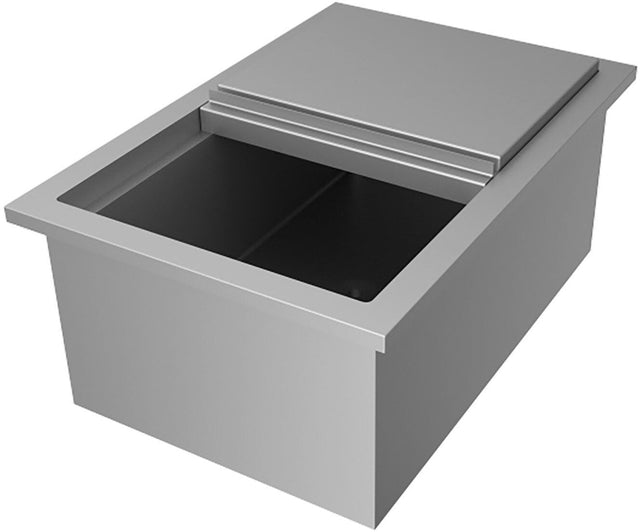 Hestan AGIB 16-Inch insulated ice bin stainless steel front view