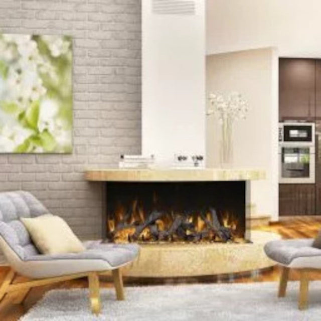 Amantii Tru-View Bespoke 65" Indoor/Outdoor 3-Sided Electric Fireplace