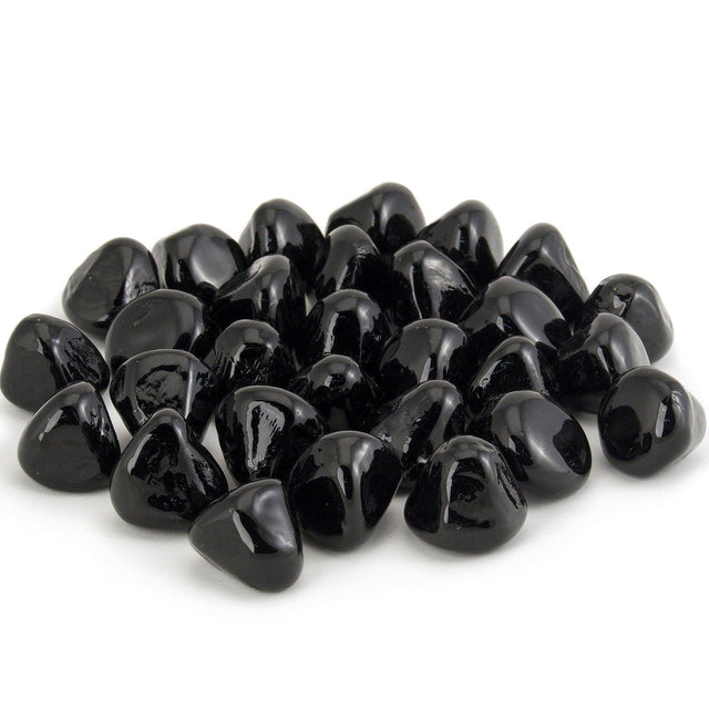 American Fyre Designs Deep Black Diamond Nuggets fire media - 40 lb bucket