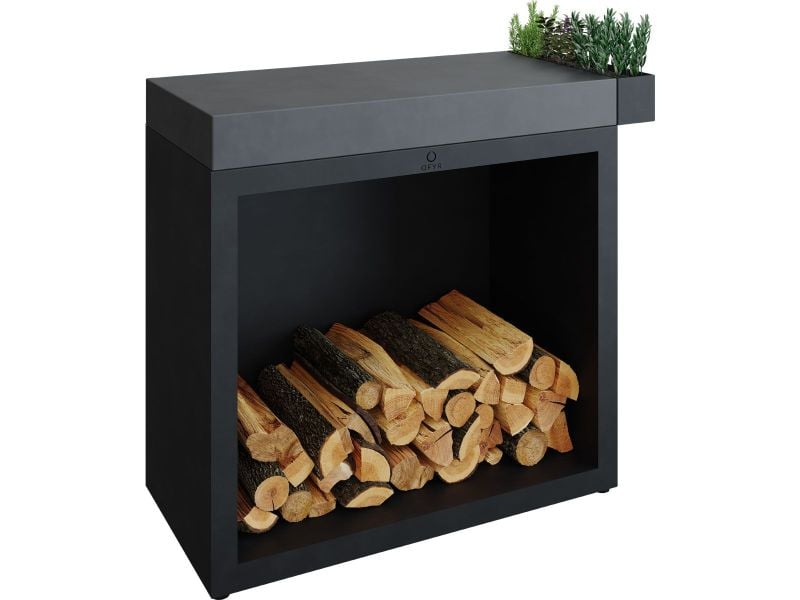 Ofyr Butcher Block Storage 90 Black Dark Grey Ceramic