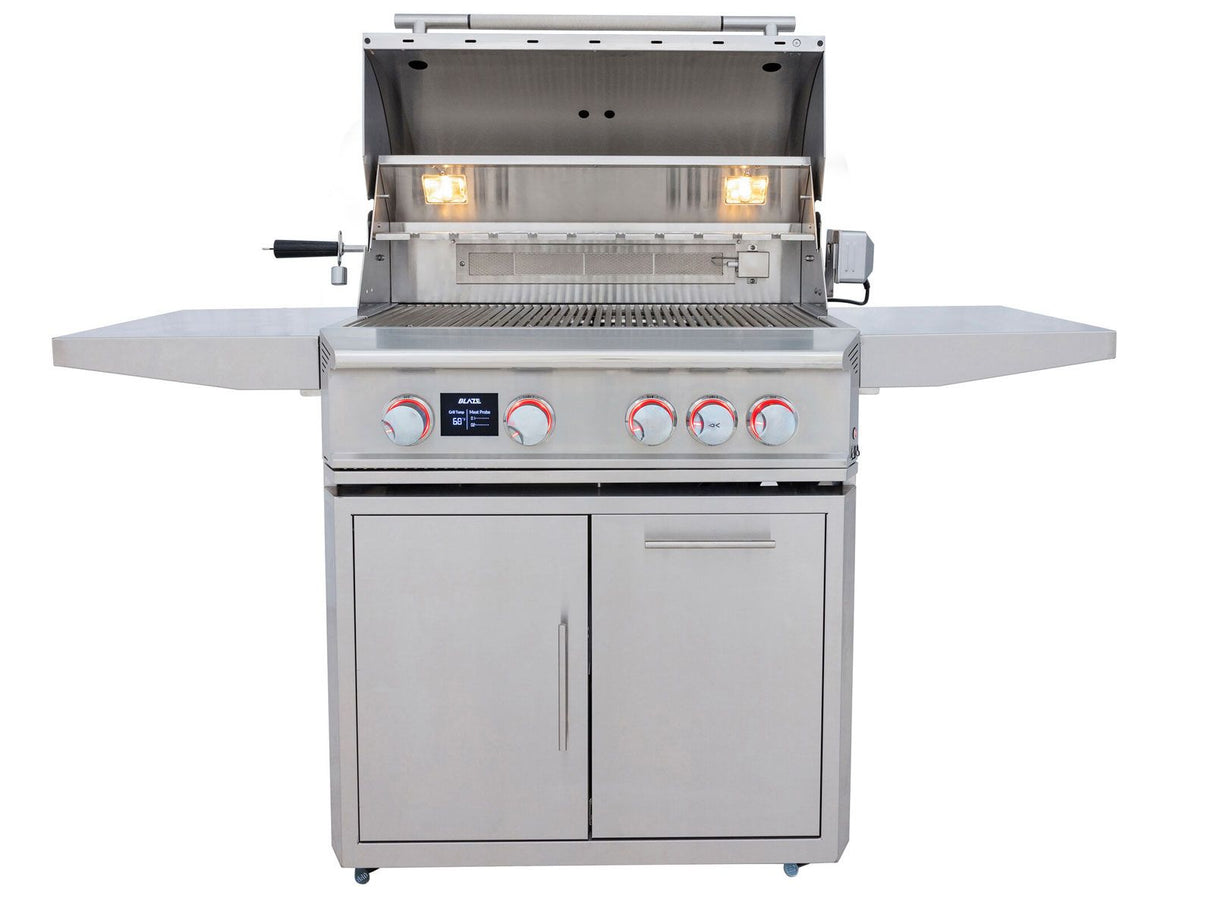 Blaze LTE PRO 32-Inch 4-Burner Gas Grill With Rear Infrared Burner & Rotisserie with Cart
