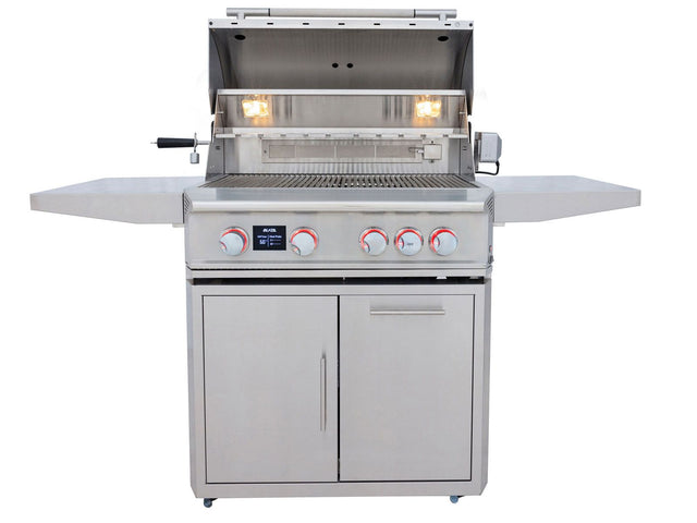 Blaze LTE PRO 32-Inch 4-Burner Gas Grill With Rear Infrared Burner & Rotisserie with Cart