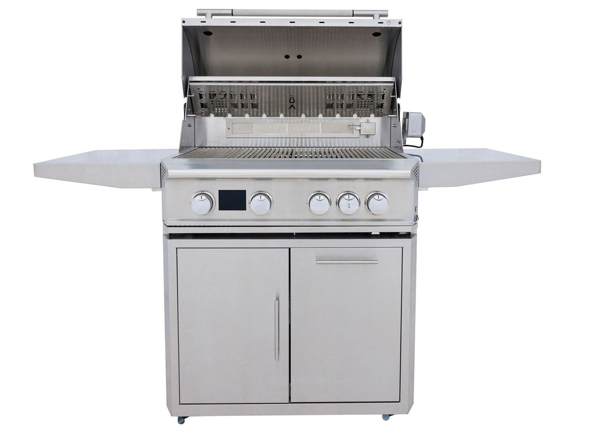 Blaze LTE PRO 32-Inch 4-Burner Gas Grill With Rear Infrared Burner & Rotisserie with Cart