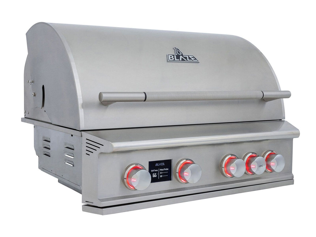 Blaze LTE PRO 32-Inch 4-Burner Built-In Gas Grill With Rear Infrared Burner & Rotisserie