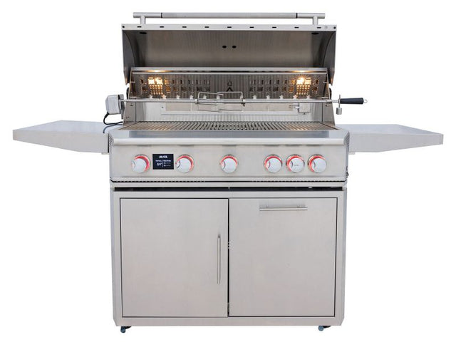 Blaze LTE PRO 40-Inch 5-Burner Gas Grill With Rear Infrared Burner & Rotisserie with Cart