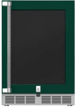 Hestan 24-Inch 5.0 Cu. Ft. Left Hinge Or Right Hinge Outdoor Rated Dual Zone Glass Door Refrigerator With Wine Storage