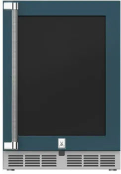 Hestan 24-Inch 5.0 Cu. Ft. Left Hinge Or Right Hinge Outdoor Rated Dual Zone Glass Door Refrigerator With Wine Storage