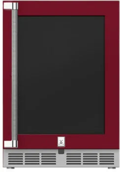 Hestan 24-Inch 5.0 Cu. Ft. Left Hinge Or Right Hinge Outdoor Rated Dual Zone Glass Door Refrigerator With Wine Storage
