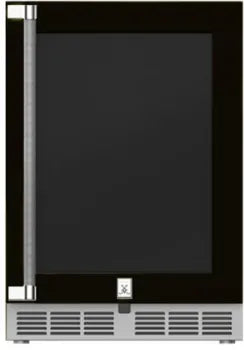 Hestan 24-Inch 5.0 Cu. Ft. Left Hinge Or Right Hinge Outdoor Rated Dual Zone Glass Door Refrigerator With Wine Storage