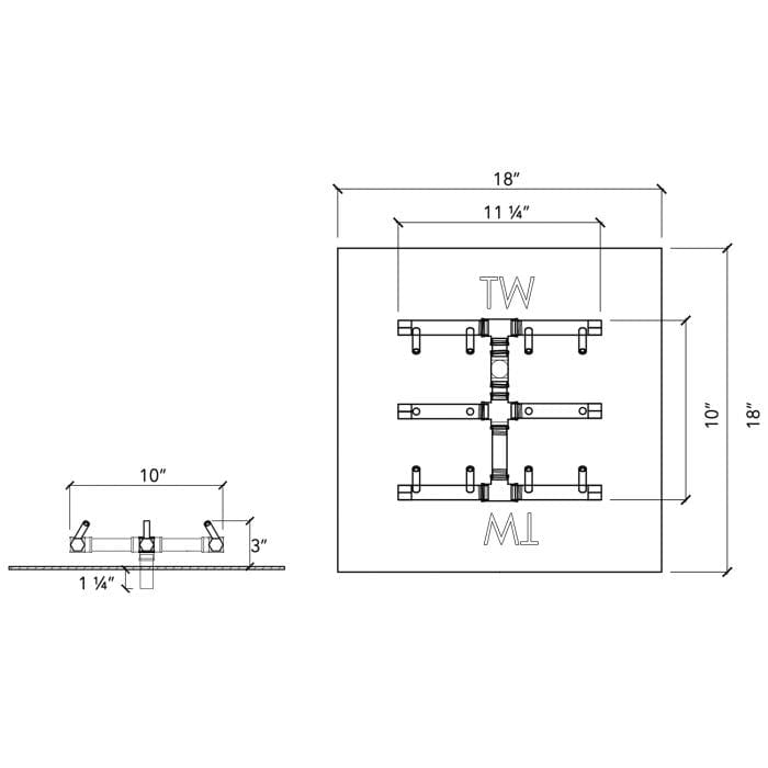 Crossfire CFB Original Brass Gas Fire Pit Burner