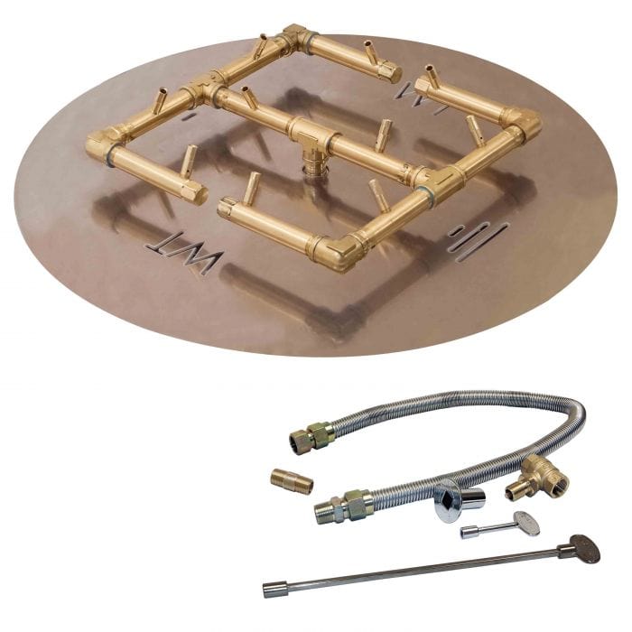 Warming Trends Crossfire CFB Original Brass Gas Fire Pit Burner Kit