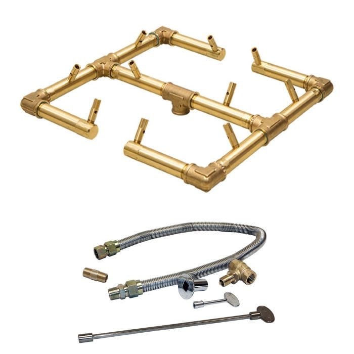 Warming Trends Crossfire CFB Original Brass Gas Fire Pit Burner Kit