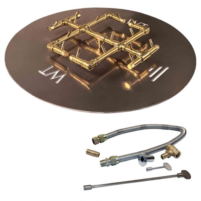 Warming Trends Crossfire CFB Original Brass Gas Fire Pit Burner Kit