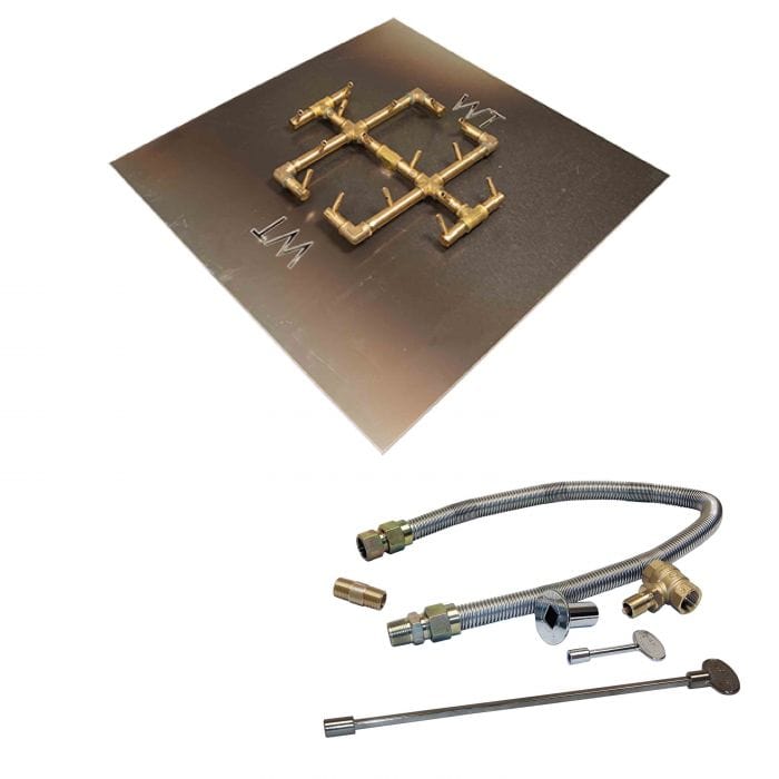 Warming Trends Crossfire CFB Original Brass Gas Fire Pit Burner Kit