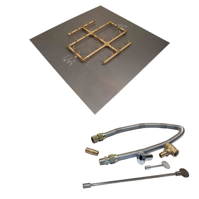 Warming Trends Crossfire CFB Original Brass Gas Fire Pit Burner Kit
