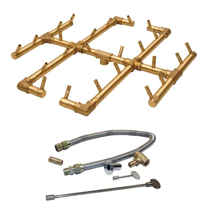 Warming Trends Crossfire CFB Original Brass Gas Fire Pit Burner Kit