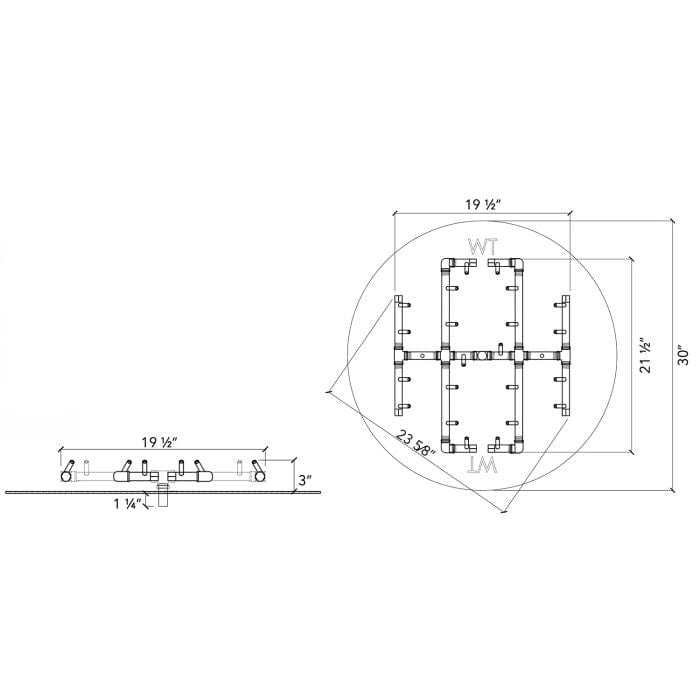 Crossfire CFB Original Brass Gas Fire Pit Burner