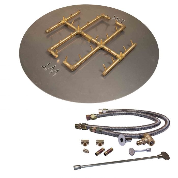 Warming Trends Crossfire CFB Original Brass Gas Fire Pit Burner Kit