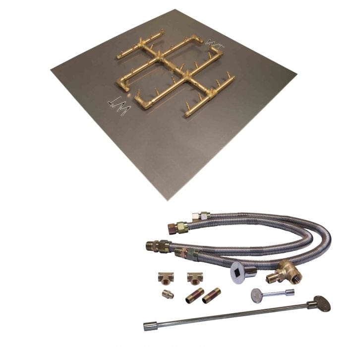 Warming Trends Crossfire CFB Original Brass Gas Fire Pit Burner Kit