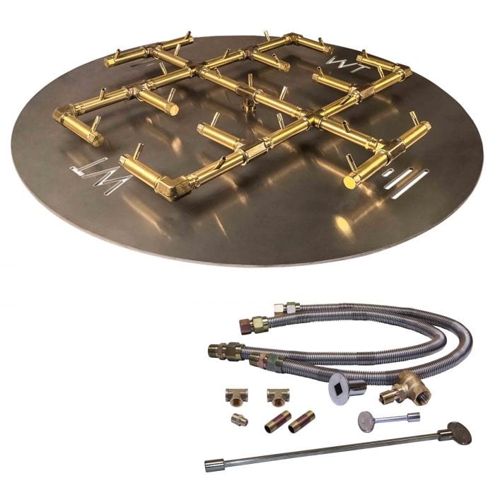 Warming Trends Crossfire CFB Original Brass Gas Fire Pit Burner Kit