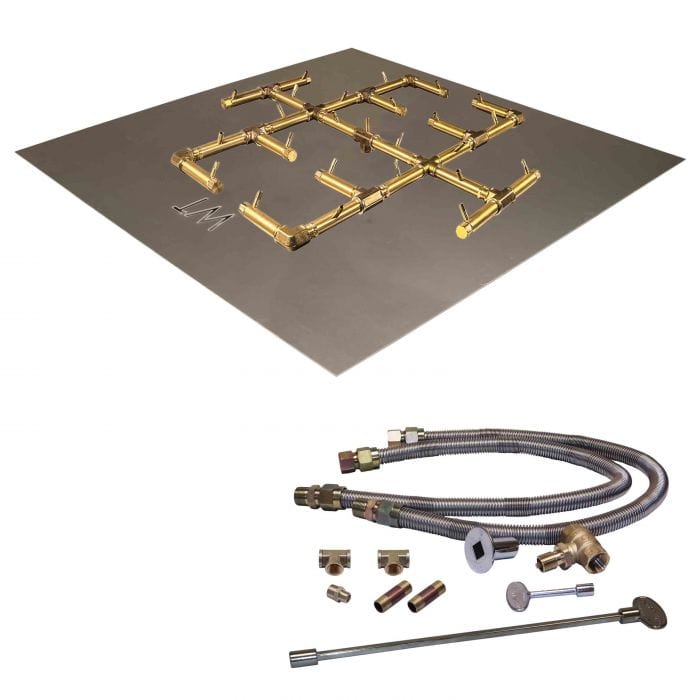Warming Trends Crossfire CFB Original Brass Gas Fire Pit Burner Kit